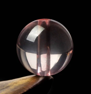 Natural Crystal Morganite Pink Loose Beads - Single Round Beads for DIY Jewelry Making and Craft Accessories