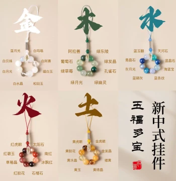 Five Elements Balance Keychain – Pixiu Charm with Natural Crystal Pendant for Wood/Fire Enhancement
