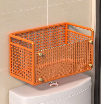 Over-Toilet Storage Rack with Wall-Mounted Tissue and Wet Wipe Holder - No-Drill Organizer for Bathroom Vanity