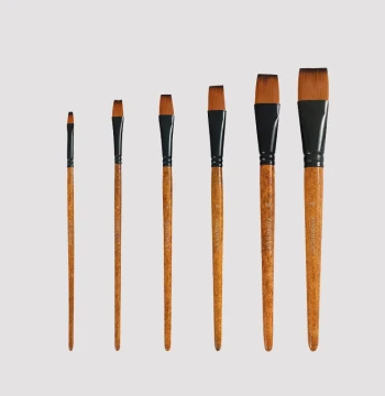 Acrylic Paint Brushes - Boar Bristle and Horsehair Brushes for Art Painting - Professional Gouache Brushes for Beginners
