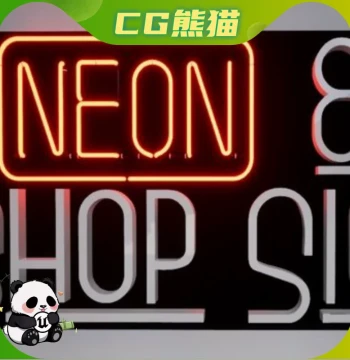 UE5 Neon Shop Signs - 3D Model Assets and Props for Unreal Engine 5