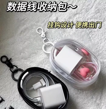 Transparent Data Cable Organizer Bag for Travel - Portable Multi-Use Visible Storage for Digital Chargers and Cable Management