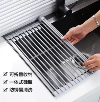 Chushinmi Home Kitchen Sink Foldable Dish Drying Rack Bowl Storage Organizer Drainage Shelf