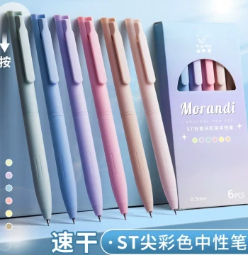 Kabaxiong Color Gel Pens - Retractable Morandi Style, High-Aesthetic Japanese INS Set for Journaling and Marking