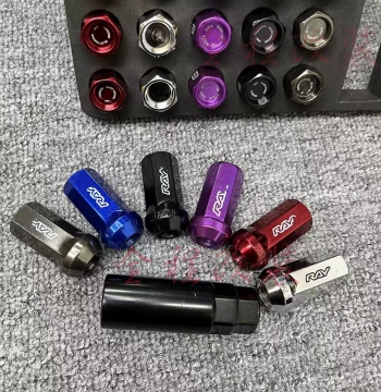 Steel Wheel Lug Nuts for Car Modification, Compatible with Civic, Mazda6, Reiz, Sylphy, Extended External Hex Nut Caps