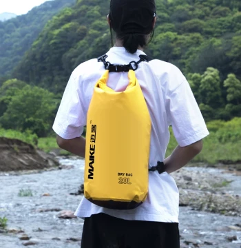 Maike Outdoor Waterproof Barrel Bag - Portable Shoulder/Backpack for Swimming, Rafting, Beach Travel, and Water Sports