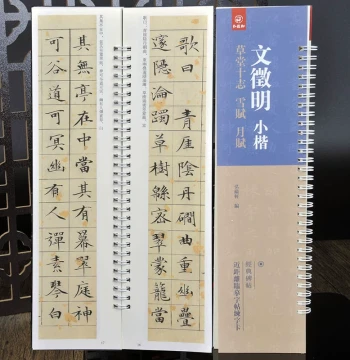 Wen Zhengming Small Regular Script 'Caotang Shizhi, Xue Fu, Yue Fu' Close-Up Tracing Cards Calligraphy Copybook