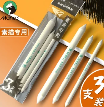 Marie's Paper Blending Pen Set for Soft Sketches and Pastels - Professional Art Student Tools Including Blending Knives, Balls, Sponges, and Egg-Shaped Blenders for Oil Pastels and Drawing on Newsprint or Xuan Paper