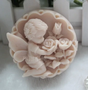 Food-Grade Silicone Soap Mold - Toast Shape with Little Angel Design zx228