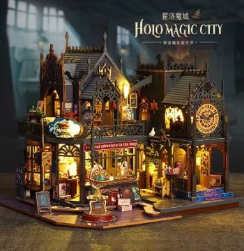 Harry Potter DIY Miniature House: Hogwarts Castle Model Kit for Stress Relief, Handmade Assembly, Birthday Gift for Best Friends