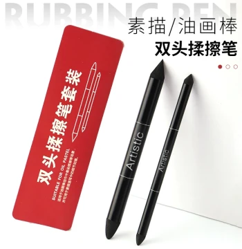 Oil Pastel Blending Pen and Smudge Tool Set - Soft Tip Sponge Balls and Scrapers for Heavy Color Wax Crayon Blending and Painting