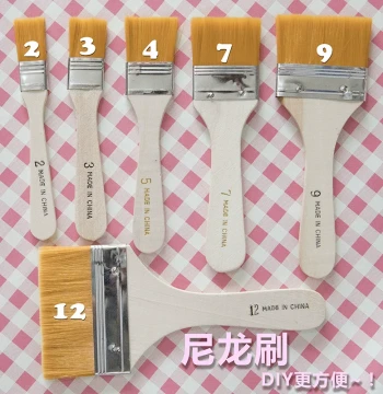 Nylon Paint Small Brush Painting Brush Computer Cleaning Dust Brush Sweeping Gray Size Brushes BBQ Flat Brush