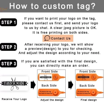 100Pcs Custom Clothing Hang Tags Personalized Plastic Securi