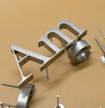 Wrought Iron Solid Stainless Steel Letters – Minimalist Space Signage, Custom Metal Advertising Letters for Storefronts & Feature Walls