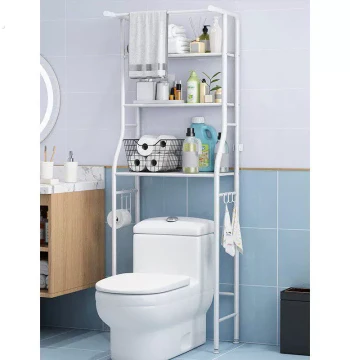 Stainless Steel Multi-Function Bathroom Storage Rack - Over-Toilet Shelf with Multi-Layer Floor Standing Cabinet for Washing Machine