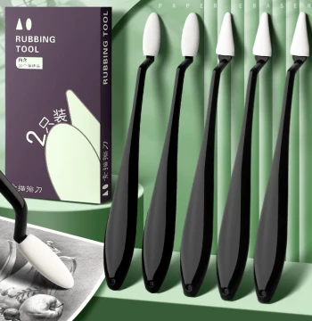 Sketch Blending Knife Set for Artists – Highlight, Detail, Shadow Blending Tools with Cotton Swabs, Scrapers, Sponge Tips, and Replacement Heads for Still Life Drawing