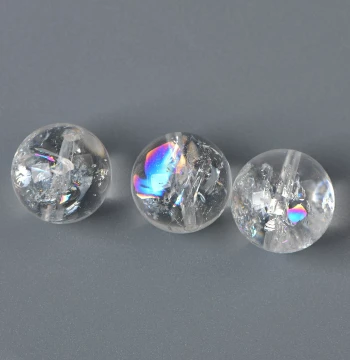 Natural Crystal White Azeztulite Loose Beads with Rainbow Luster for DIY Necklaces, Bracelets, and Jewelry Making