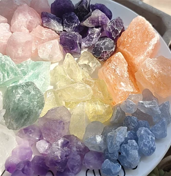 Natural Crystal Raw Stone Aroma Diffuser Ornament Rose Quartz Crushed Stone Rough Ore Home Flameless Aromatherapy Healing Gift