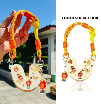 Orthodontic Retainer Case for Invisible Braces, Portable Storage and Cleaning Box for Teeth Aligners and Dentures