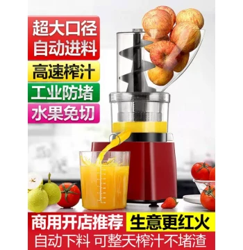 Maikeku Commercial Slow Juicer, Large Pulp-Separating Juice Extractor with High Power, Wide Mouth, Fully Automatic for Street Vending