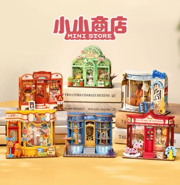 rolife DIY Miniature House Series - Tiny Shop Hand-Assembly Model, Educational Gift