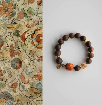 QIANTAO "Luochuan" Chinese-Style Naturally Cultivated Qinan Agarwood Wooden Bracelet – Unisex Collectible Gift