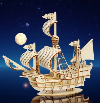 [Deerles] Gothenburg Wooden Assembly Model 3D Puzzle - Educational DIY Toy for Kids