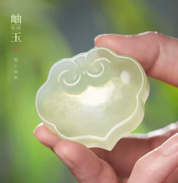 Wenxin Tang Xiuyu Jade Brush Rest and Inkstone Set - Traditional Four Treasures of the Study, Jade Inkstone for Calligraphy Beginners, Creative Ink Dish Ornament for Practicing Characters