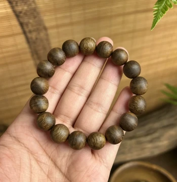 Nha Trang Kynam Genuine Agarwood Bracelet, Sinking Grade, 108 Beads, Unisex Cultural Play Buddhist Prayer Beads, Men's Authentic Guarantee