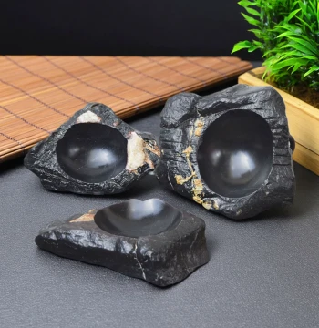Natural Raw Stone Inkstone, Lingbi Strange Stone, Freeform Brush Rest, Ink Sea, Ink Saucer, Ink Juice, No Lid, Calligraphy Stone Inkstone
