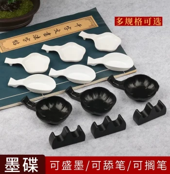 Factory Direct Multi-Function Water Butterfly Brush Rest, Inkstone, Water Writing Cloth, Drop-Resistant Plastic Calligraphy Supplies for Brushes, Wholesale