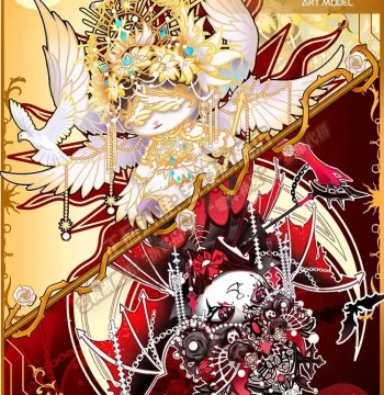 Yimo Meow City Angel & Devil 3D Puzzle Metal Assembly Model Toy Display DIY Gift