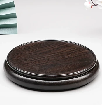 Ebony Wood Base for Antique Buddha Statue, Incense Burner, Collectible Flower Bonsai, Teapot Craft Display, Vase Stand Tray