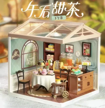rolife Super World Afternoon Tea 3D Educational Puzzle Toy, Building Block Model Gift for Children