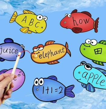 Magnetic Fishing Game Set with Erasable Board for Kids, Classroom Teaching, and Parent-Child Activities