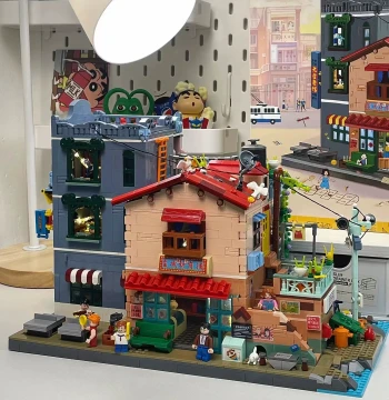 Zhegao Retro Street Scene - Chinese Style 80s/90s City Architecture Model Building Blocks Toy for Boys and Girls