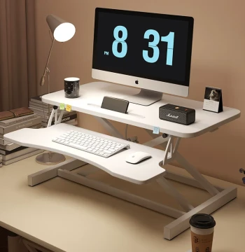 Standing Desk Converter with Height Adjustment, Foldable Laptop Stand for Home and Office Use