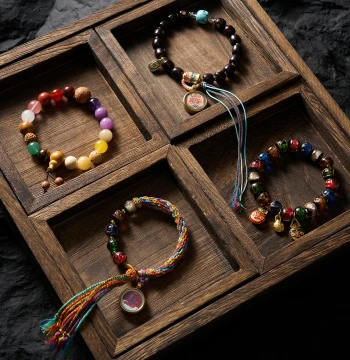 New Chinese Style Bracelet Photography Prop, Vintage Jewelry Display Tray for Photo Shoots, Decorative Ornament for Antiques and Gemstones Background Setup