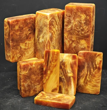 Northeast China Agarwood Pine Amber Wood - Unique Patterned Peace Tablet, Paperweight, and Natural Ornamental Block