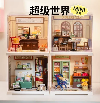 rolife Mini Super World DIY Dollhouse - Miniature Scale Model Assembly Kit, Perfect Gift for Kids