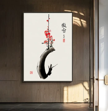 Yinghao New Chinese Style Wall Art: 3D Embossed Texture Ink Painting for Sofa Background – Latest Design
