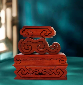 Solid Rosewood Small Base Set for Collectibles, Succulent Stand, and Chinese Tea Cup Coaster - Thick Rectangular