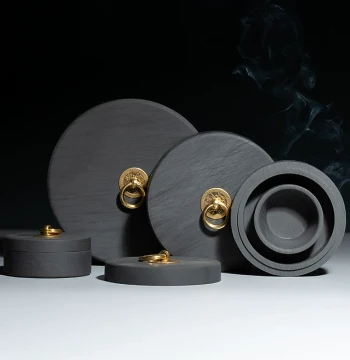 [Xi Meng Tang] Hot Pot Ink Stone - Non-Drying Ink, Natural Raw Stone with Lid, Multi-Function Calligraphy Specialty Inkstone