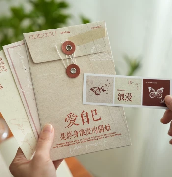 Cherish Every Day: Island Letters Envelope and Stationery Set - Elegant Vintage Handwritten Love Letter Paper