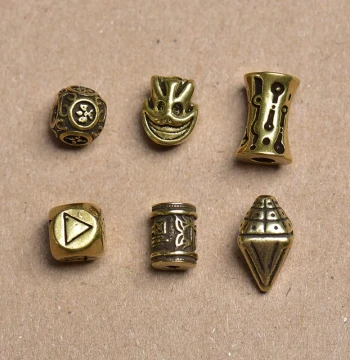 DIY Semi-Finished Antique Copper Tibetan Buddhist Bead Accessories - Spacers, Waist Beads, Top Beads, and Back Clouds for Bracelets