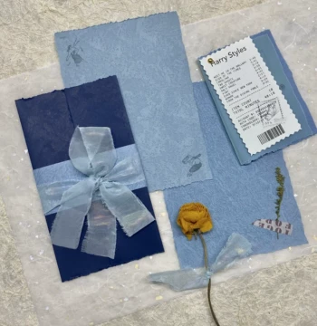 Confession of the Sea: Blue Torn-Edge Envelope and Letter Paper Set, Premium Textured Love Letters and Confessions on Specialty Art Paper