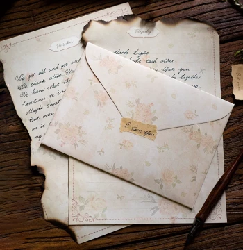 Senyu Ye Vintage Envelope and Letter Paper Set, Premium Couple Confession Handwritten Love Letters, Gift for Girlfriend, Extra Thick Stationery and Greeting Cards