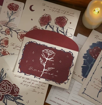 Small Days Never Turn the Page: Rose & Her Couples' Handwritten Love Letter Set with Greeting Cards, Envelopes, Stationery, and Postcards for Birthdays