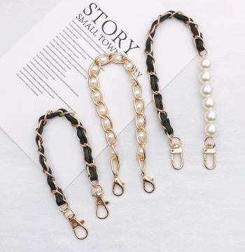 Dayou Jewelry New DIY Phone Case Clip Bracelet – Anti-Drop Chain Strap with Pearl Accent for Women's Handbags and Phones