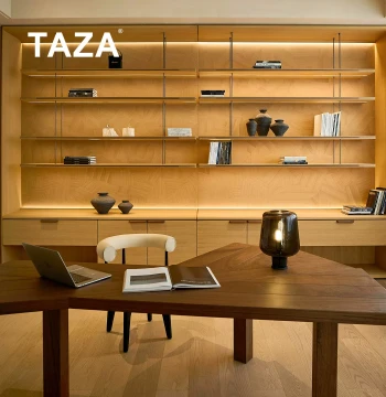 TAZA Custom High-End Woodwork - Villa and Private Residence Study Room Design (Shuo Series)